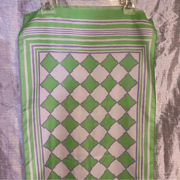 Vintage Raffaello polyester scarf EUC, Made in Italy, geometric print. 18”x54” - Picture 3 of 7